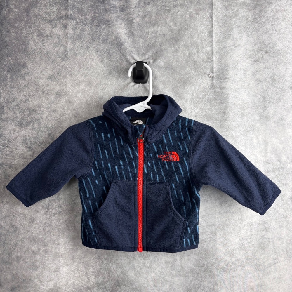 The North‎ Face Baby Glacier Full Zip Hoodie Fleece Jacket Coat Size 0-3 Months - Picture 2 of 9